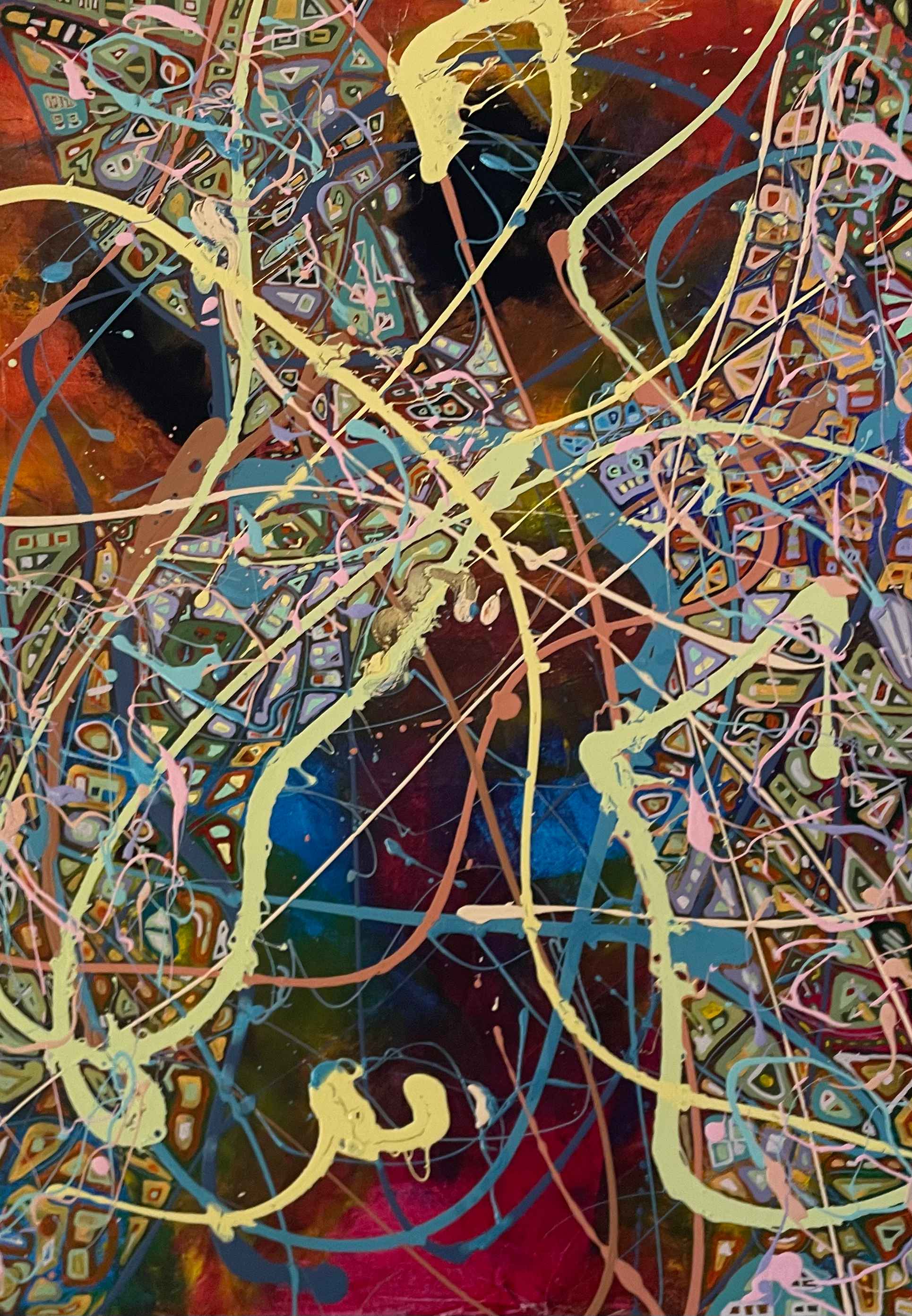 Dragon rising 100x75 cm acrylic 