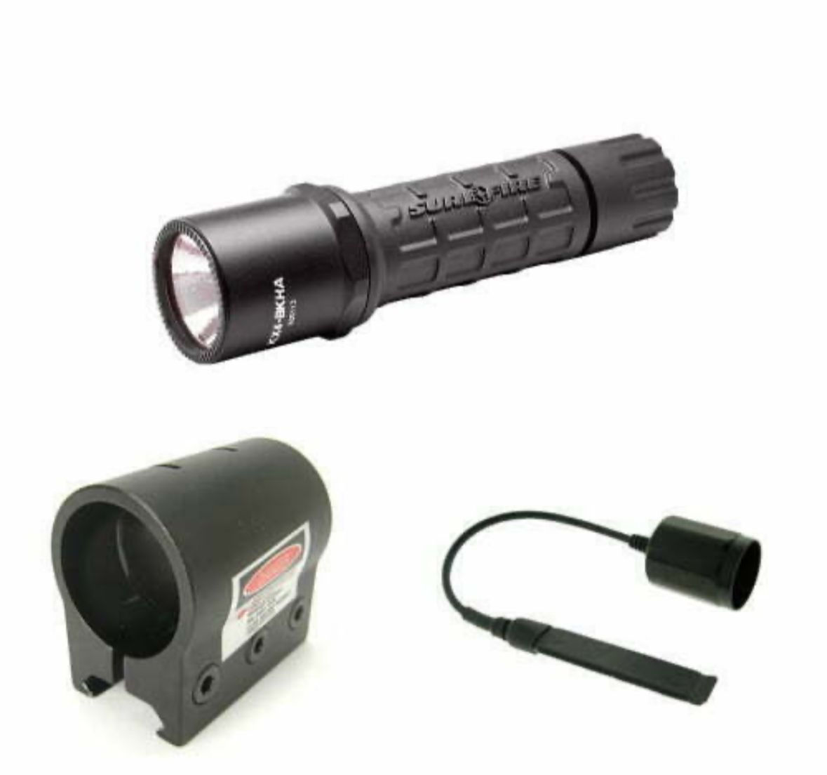 פנס חזק עם לייזר אדום ומתאם נשק