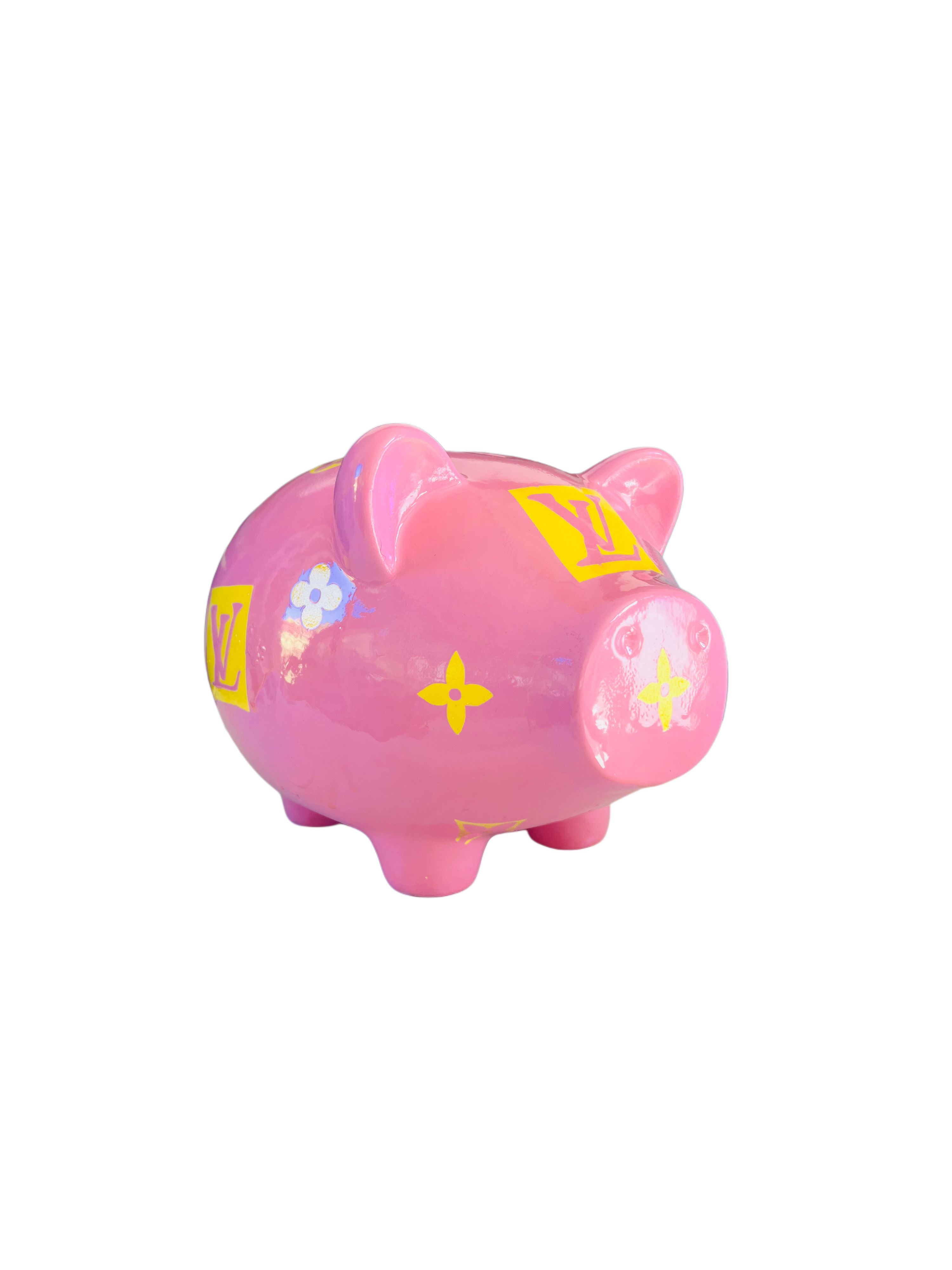 “Piggy LV Pink and Yellow” by Art Kristin 1/1
