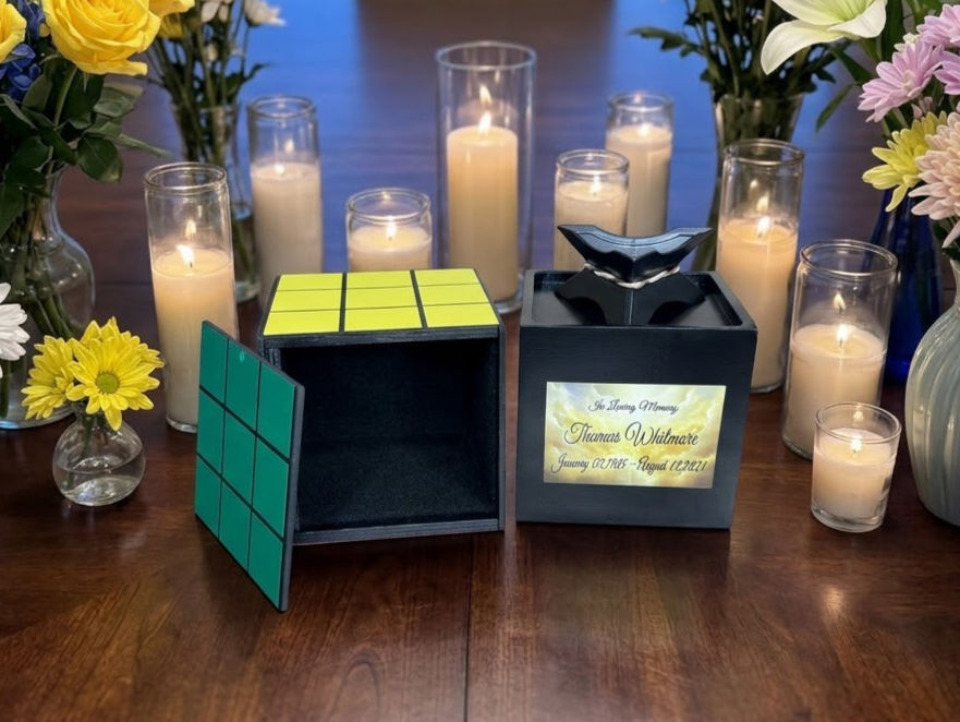 Rubiks Cube Cremation Urn
