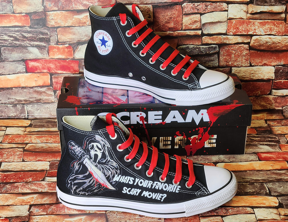 Thumbnail: SCREAM CUSTOM CONVERSE HIGH TOP SNEAKERS