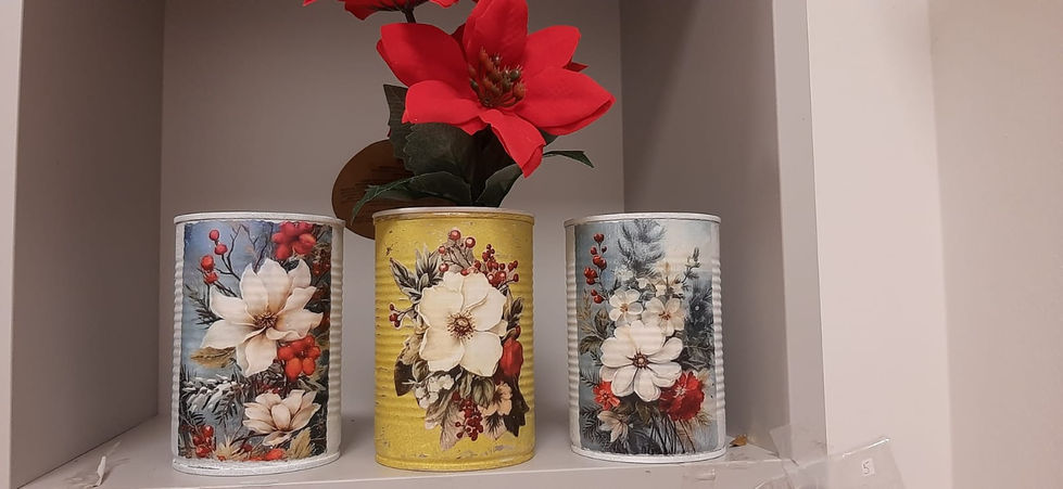 vasi metallici collezione fiori invernali
