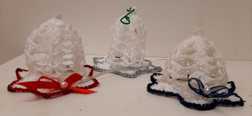 Campanelle realizzate all'uncinetto