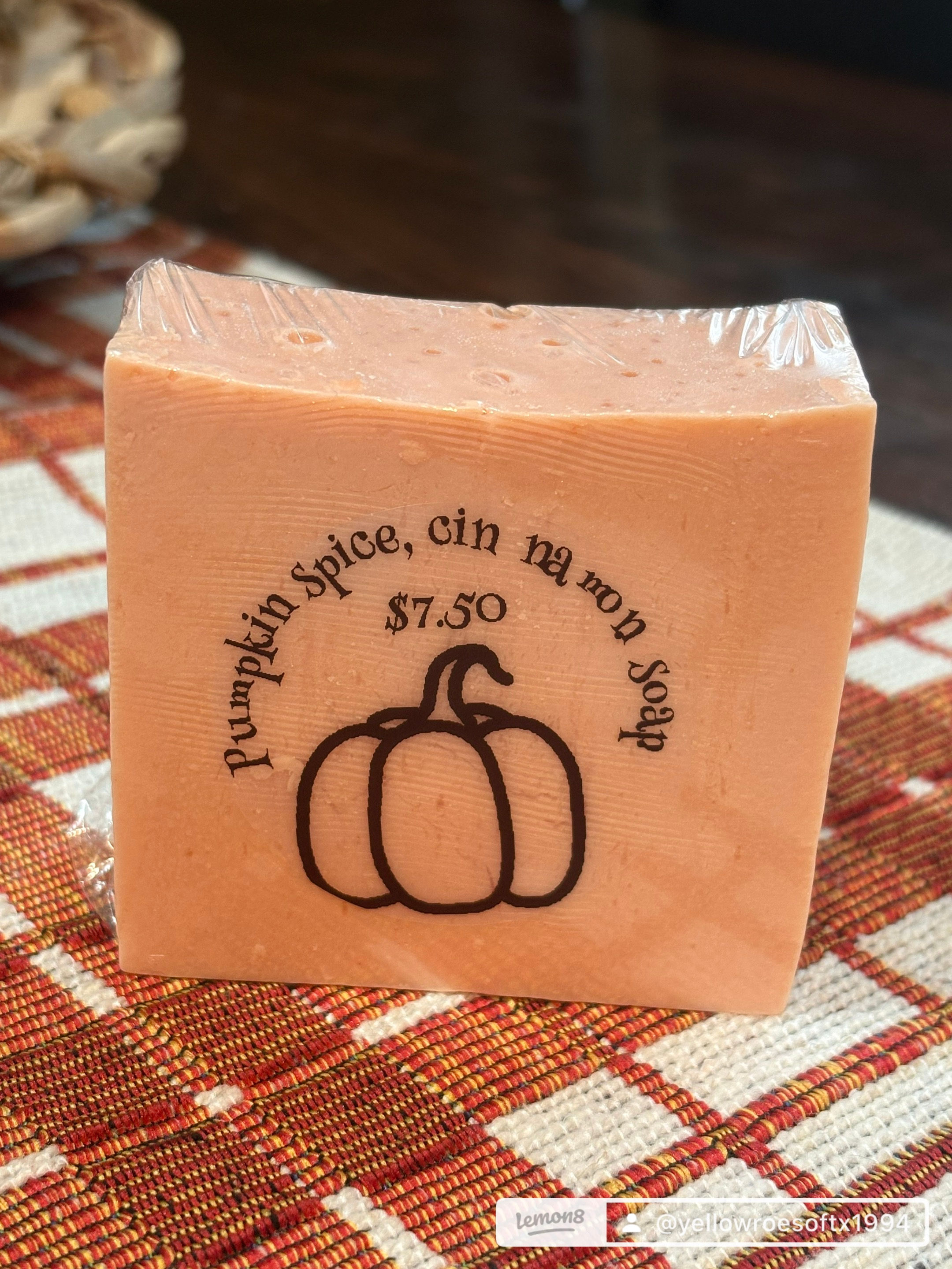 Pumpkin spice, cinnamon soap