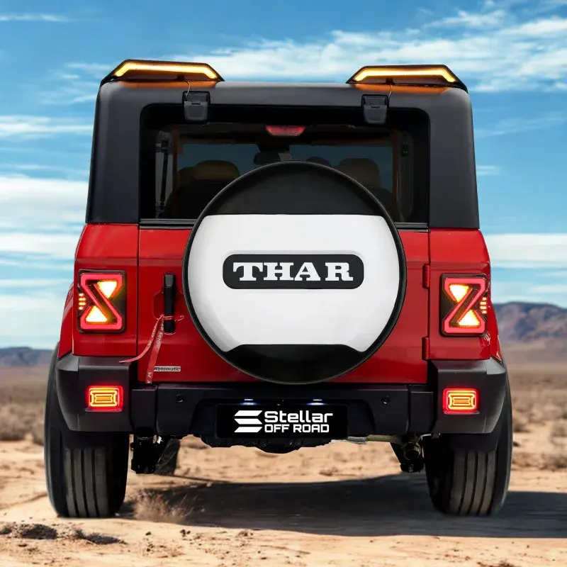 Thumbnail: Mahindra Thar Combined Of Black & White Stepney Cover
