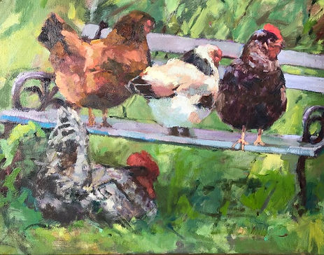 hens and a barred Rock .jpeg