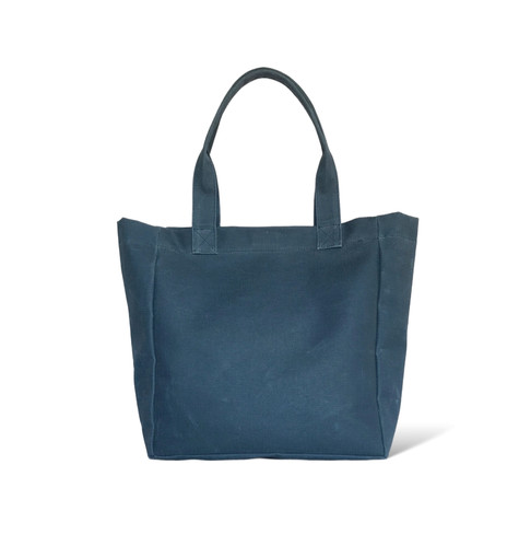 Denim Blue Oversize Canvas Bag | Bael İstanbul