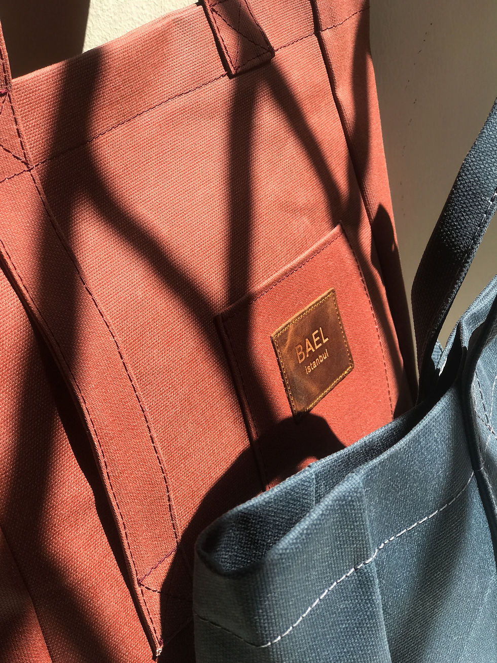 Thumbnail: Orange Rust Oversize Canvas Bag