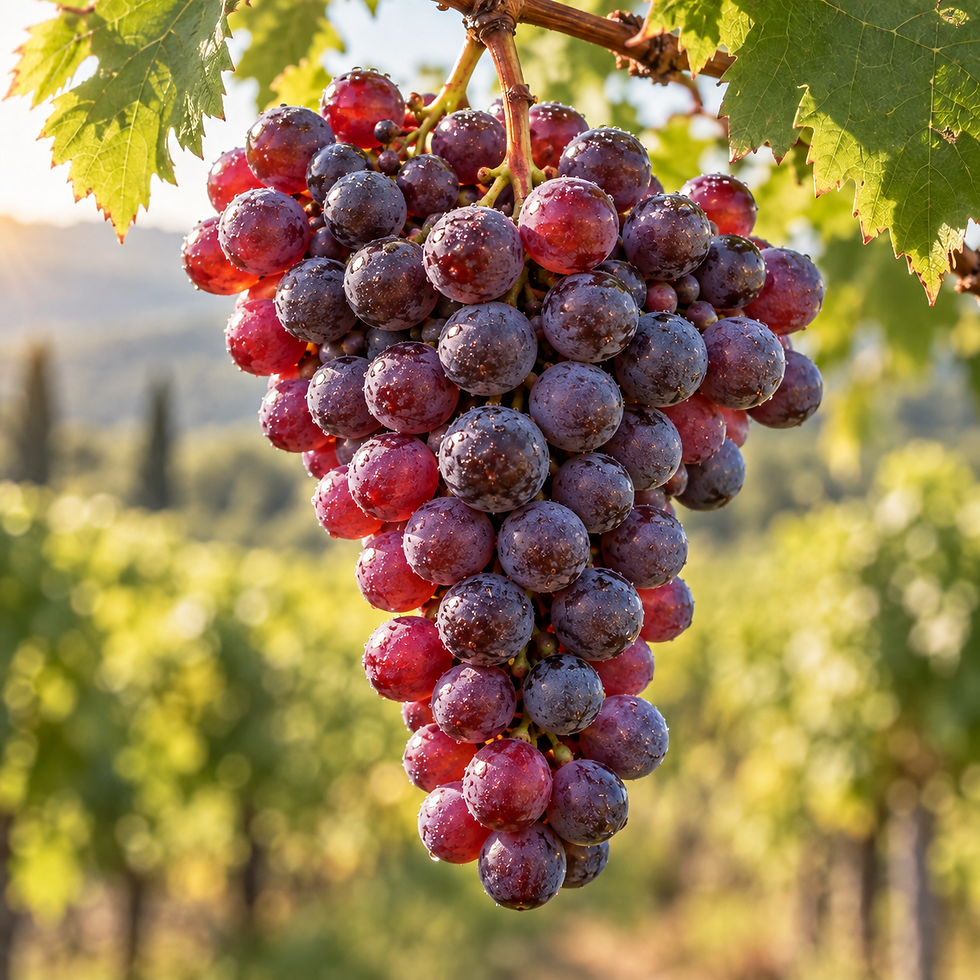 Sunlit Cannonau grape cluster.png
