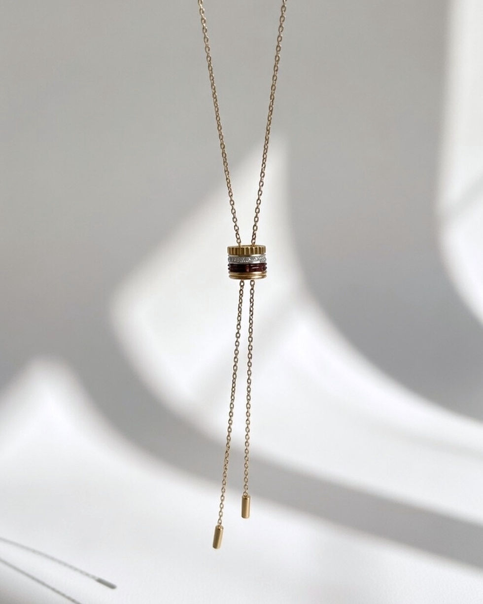 섬네일: Quatre Classique Tie Necklace, small model