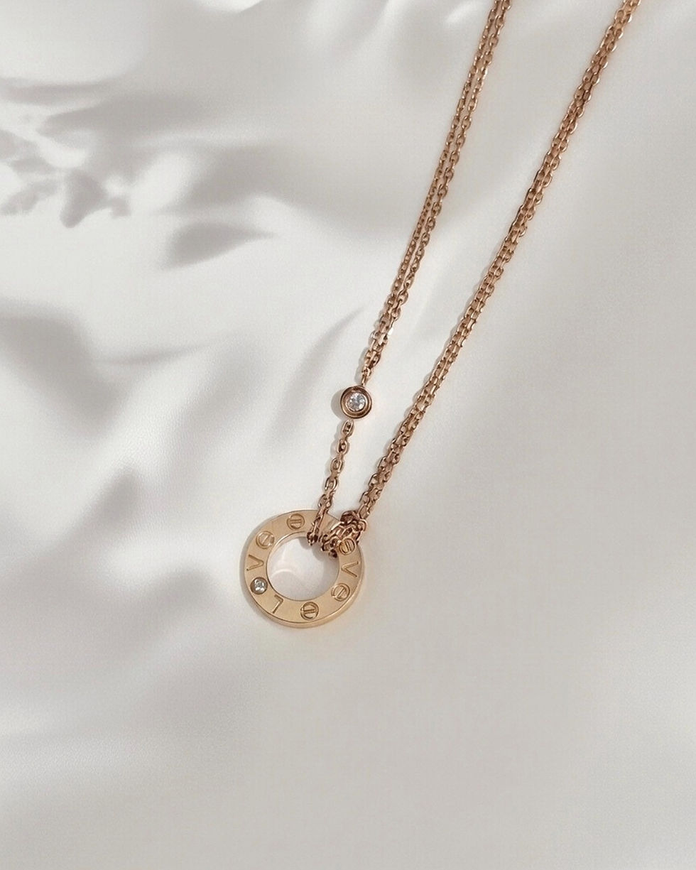 섬네일: LOVE necklace, 2 diamonds
