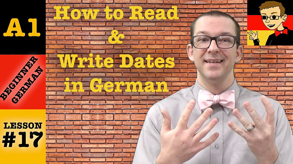 How to Read and Write Dates in German