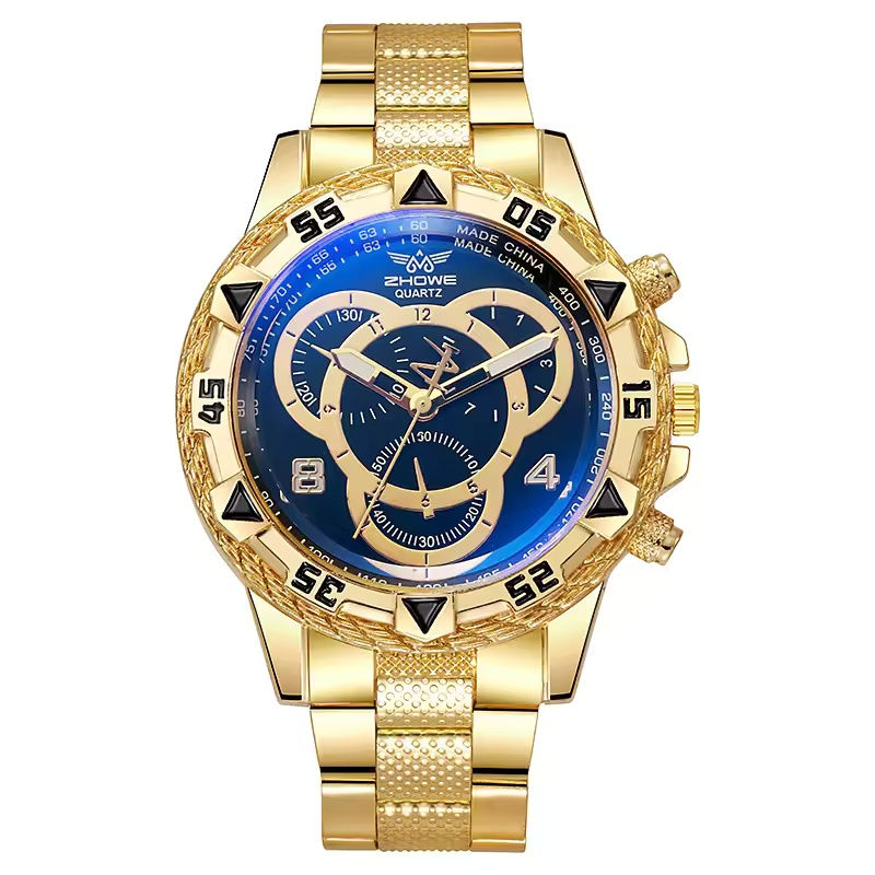Miniatura: Men Business Watches Fashion Arabic Dial Steel Band Male's Quartz Watch Set (Wit