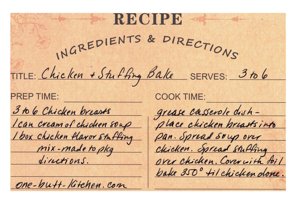 Chicken Stuffing Bake