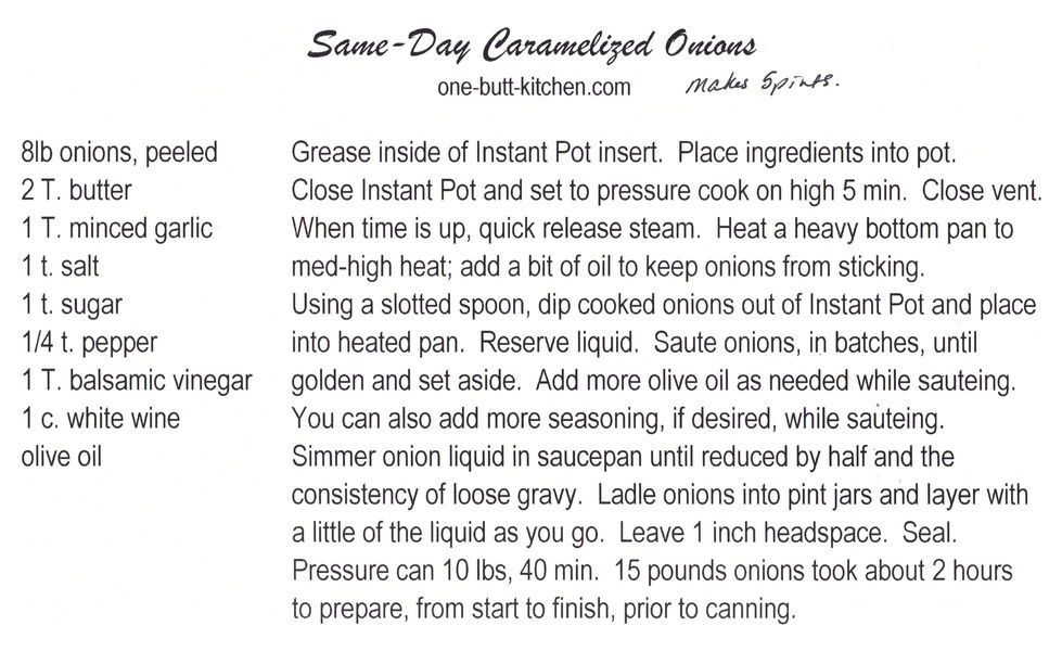 Same Day Caramelized Onions