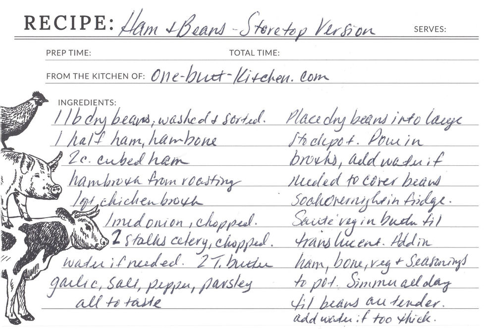 Stovetop Ham & Beans