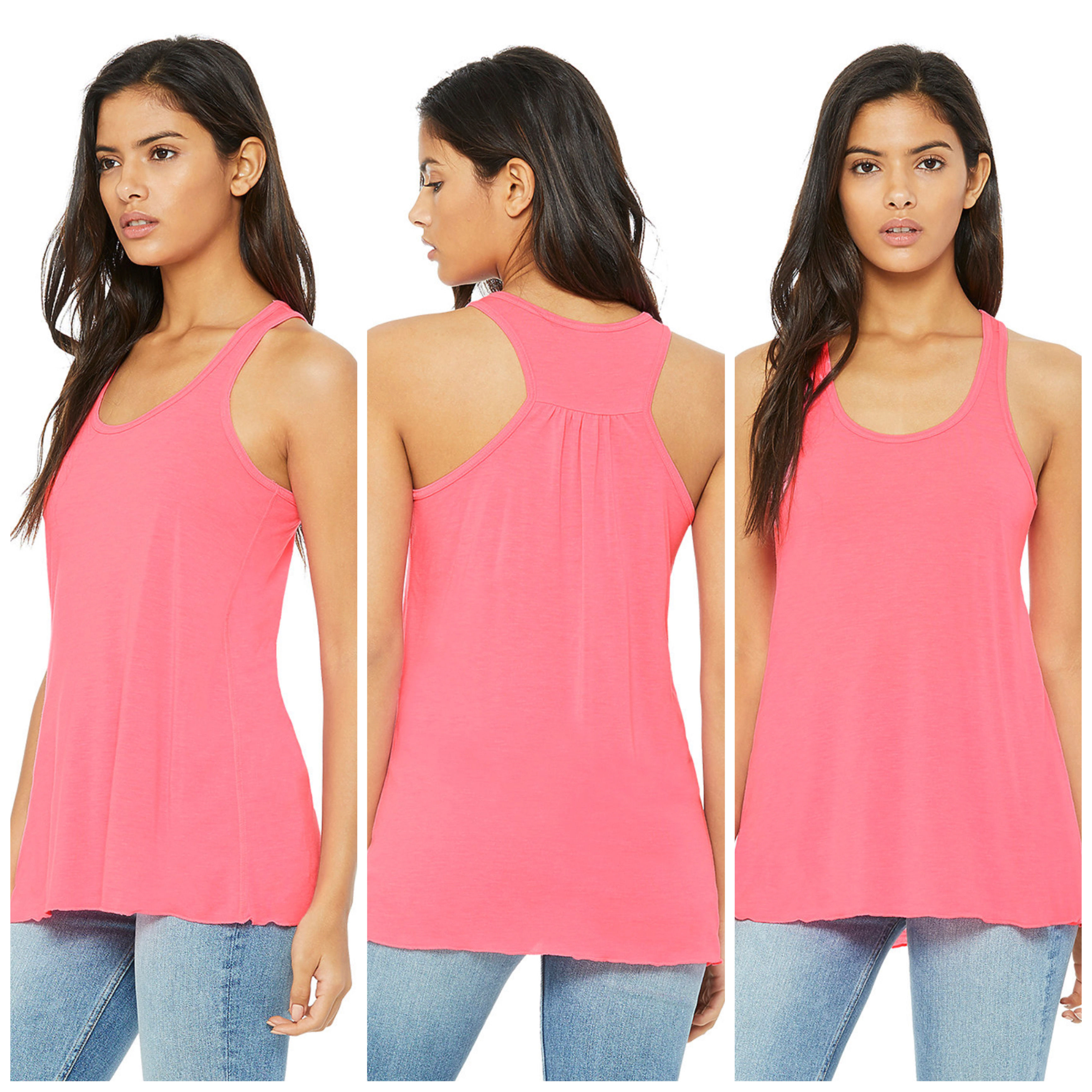 Custom - Solids - Women's Racerback Flowy Tank