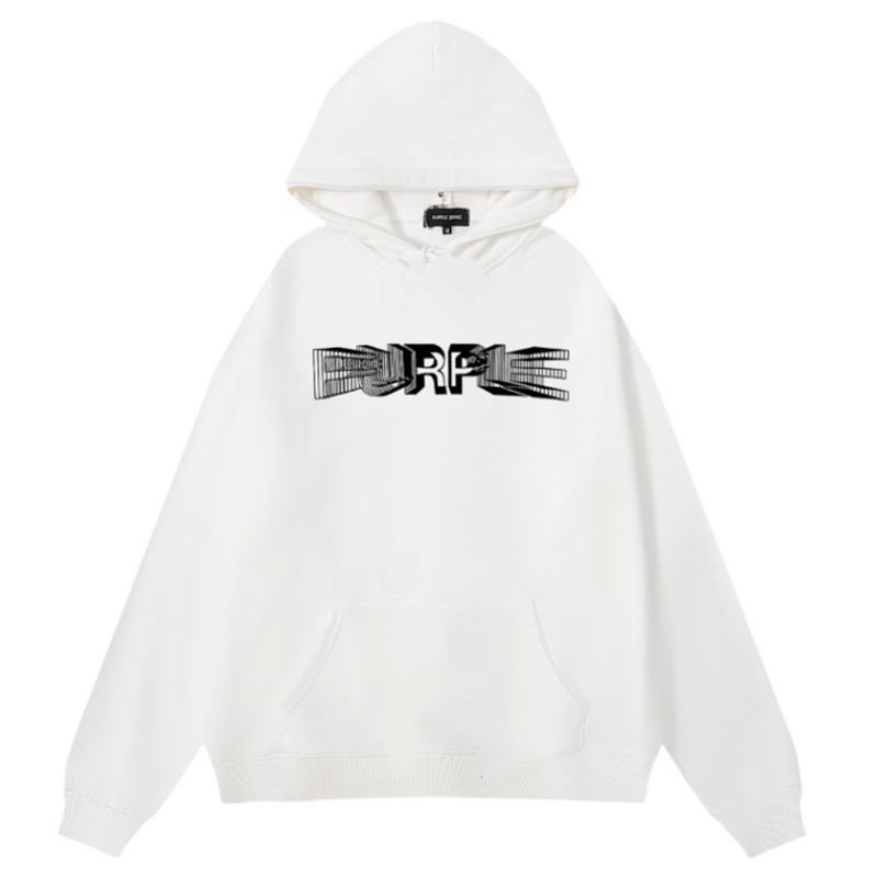 Purple Brand Pattern Hoodie