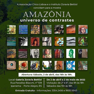 Mostra sobre Amazônia com obra de artista de Roraima começa neste sábado (2), em Porto Alegre