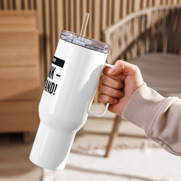 Reisebecher "Ich trinke, mein Hund chillt. Teamwork!"