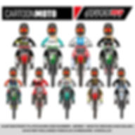 20 Decals Cartoon Moto