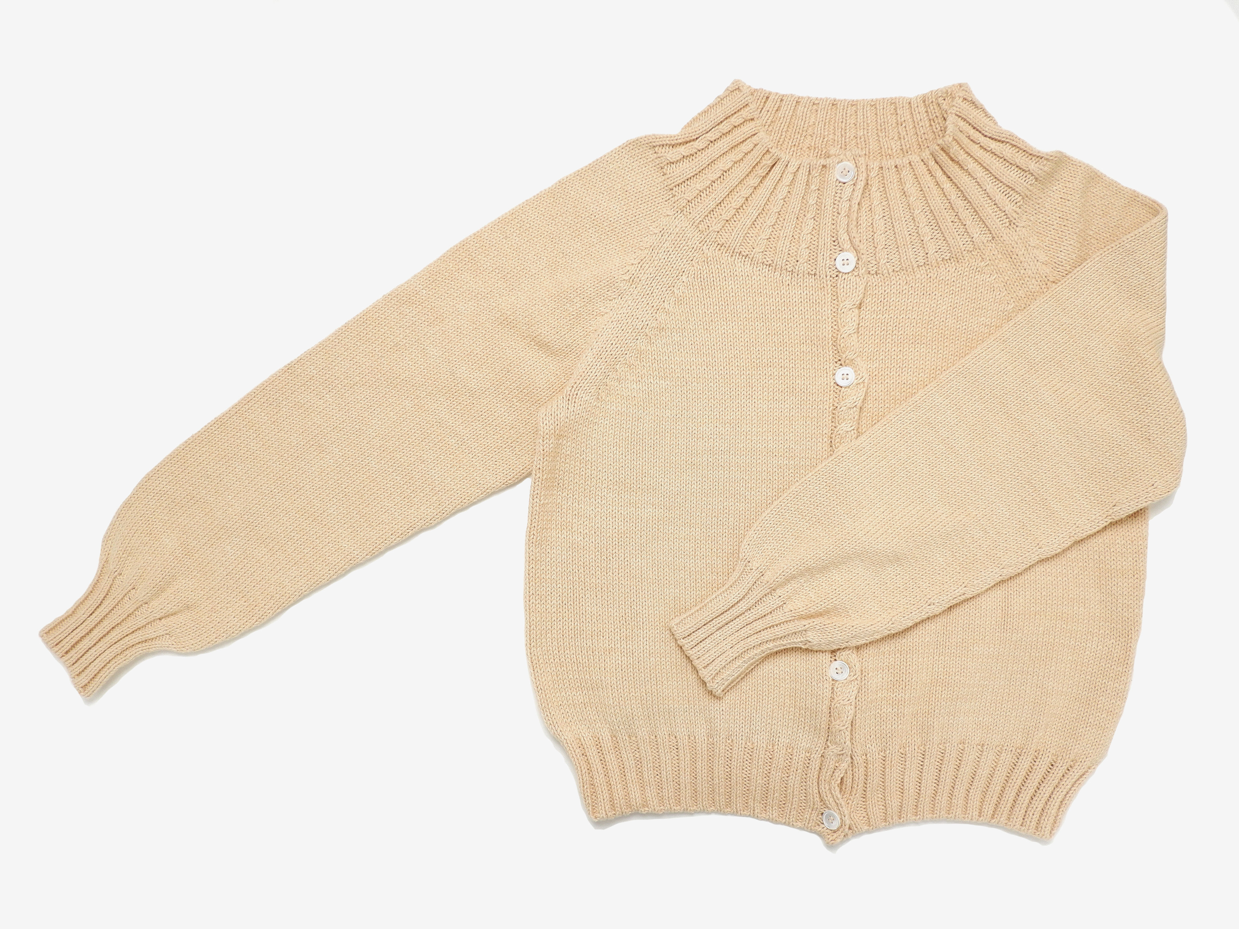 ケーブルカラー カーディガン