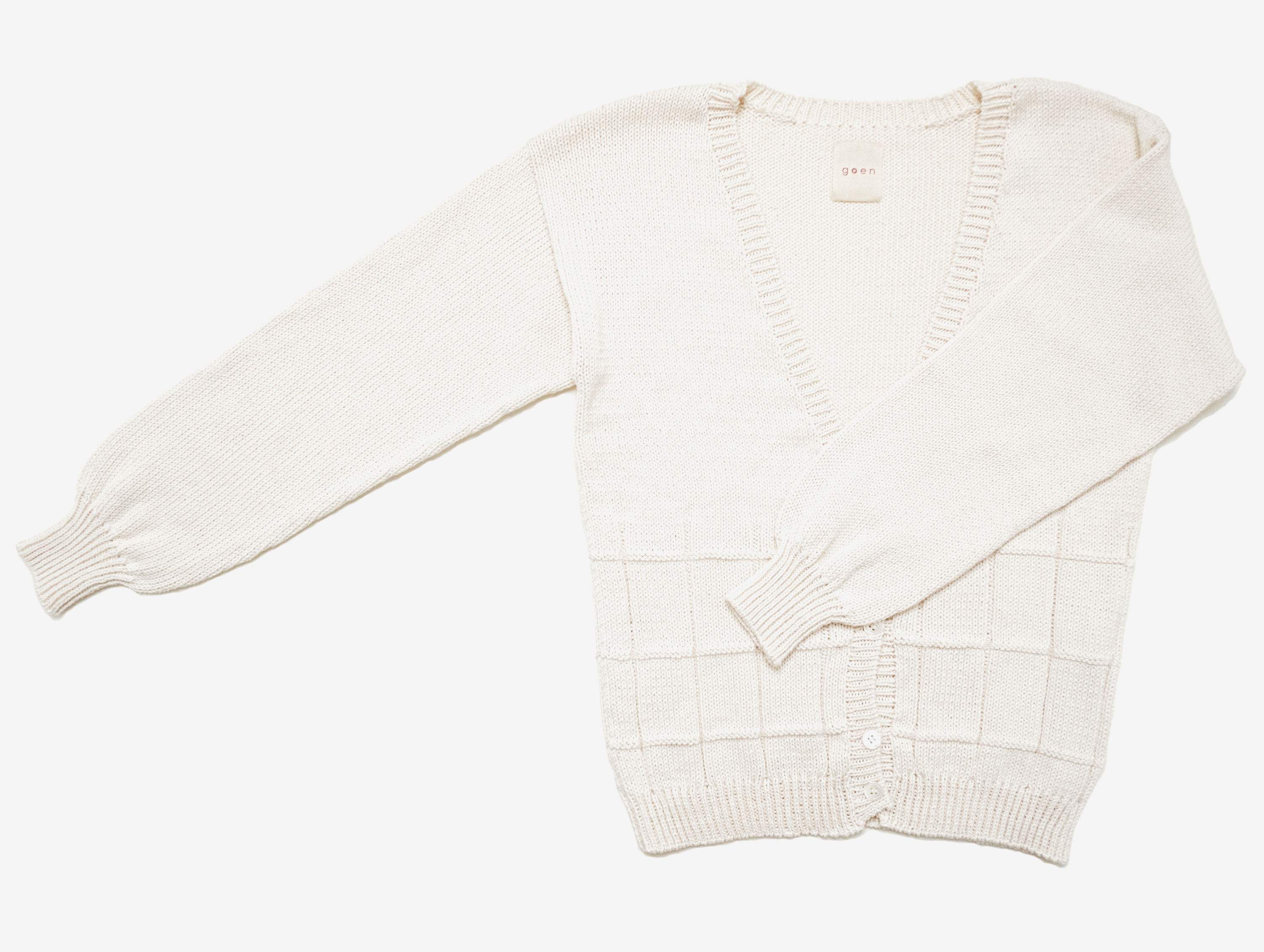 チェック柄　Vネックカーディガン