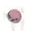 Thumbnail: SILVER ROUND GEM RING- Rhodochrosite
