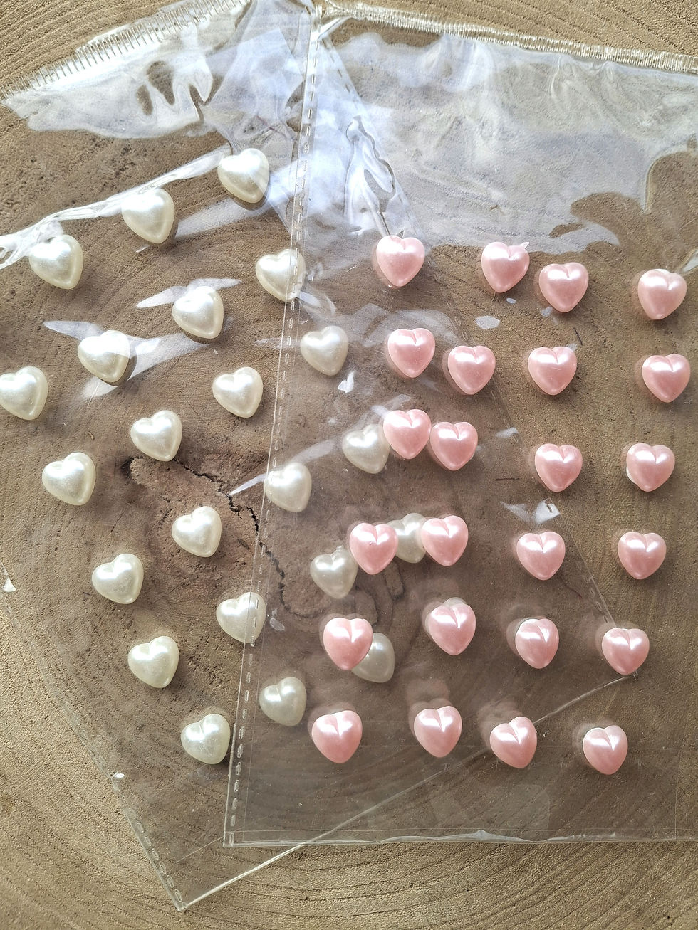 sticky pearl hearts for crafts
