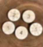 Snowflake wooden number coins