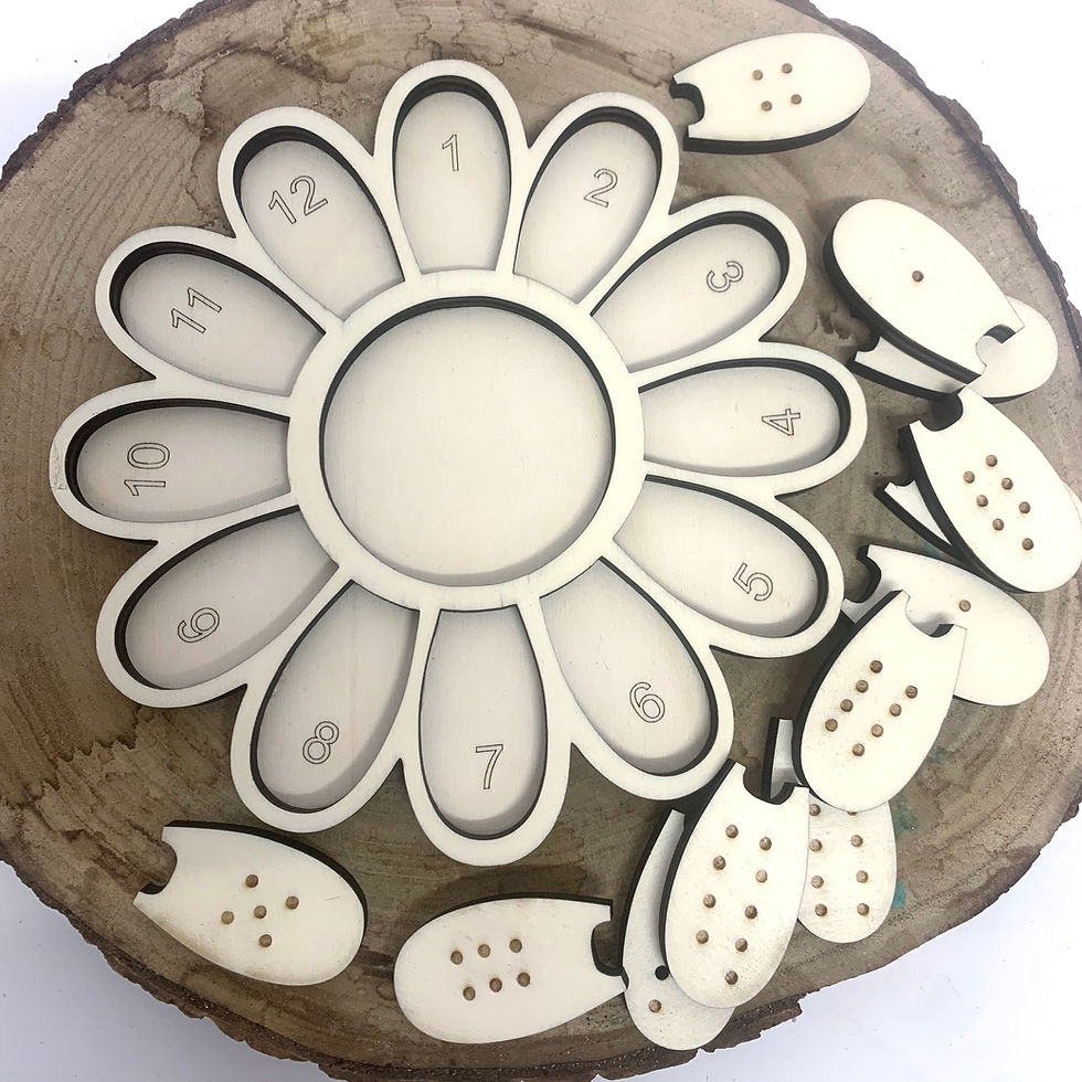 Thumbnail: Wooden flower sensory puzzle