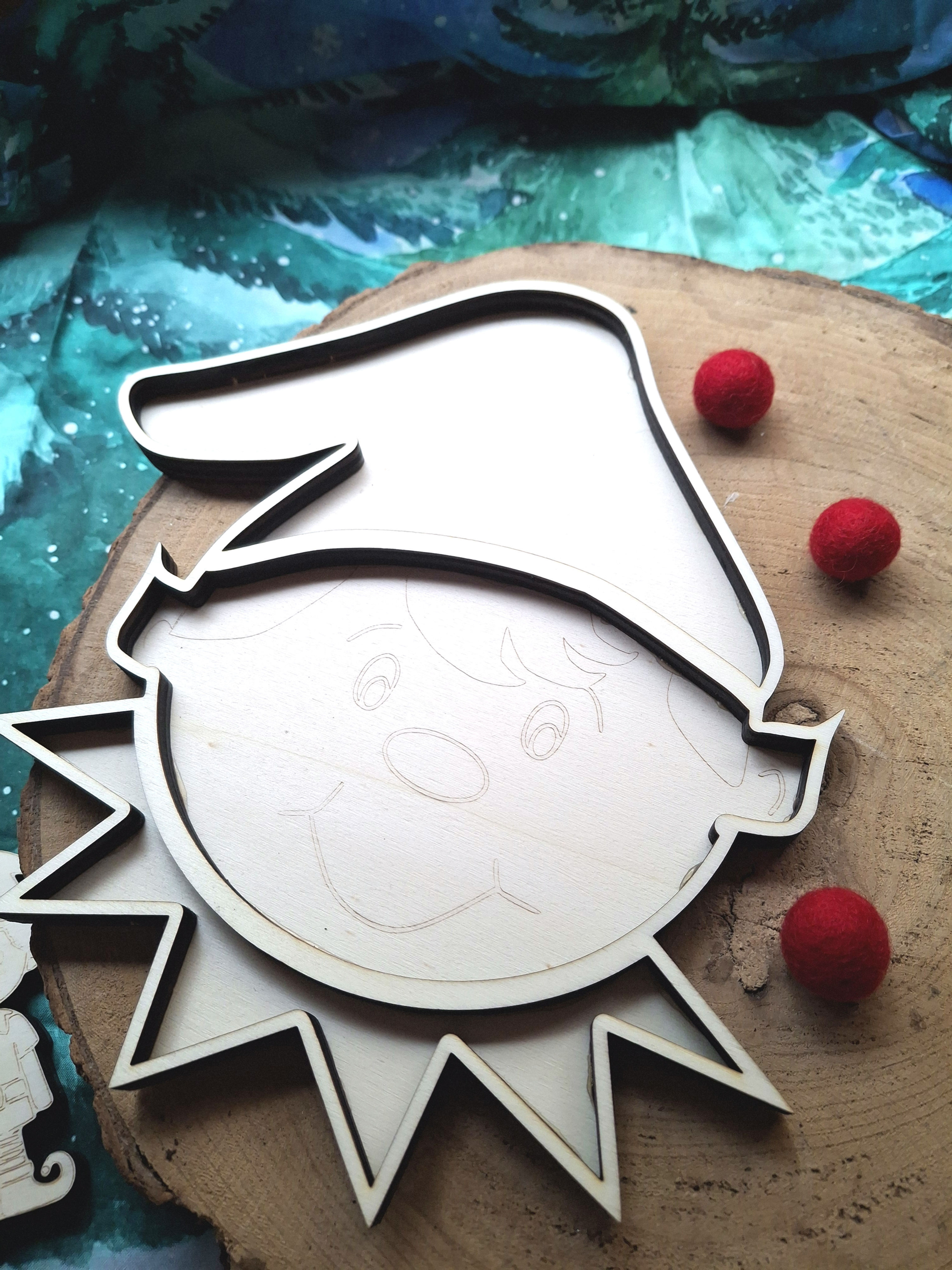 Elf wooden  sensory tray 