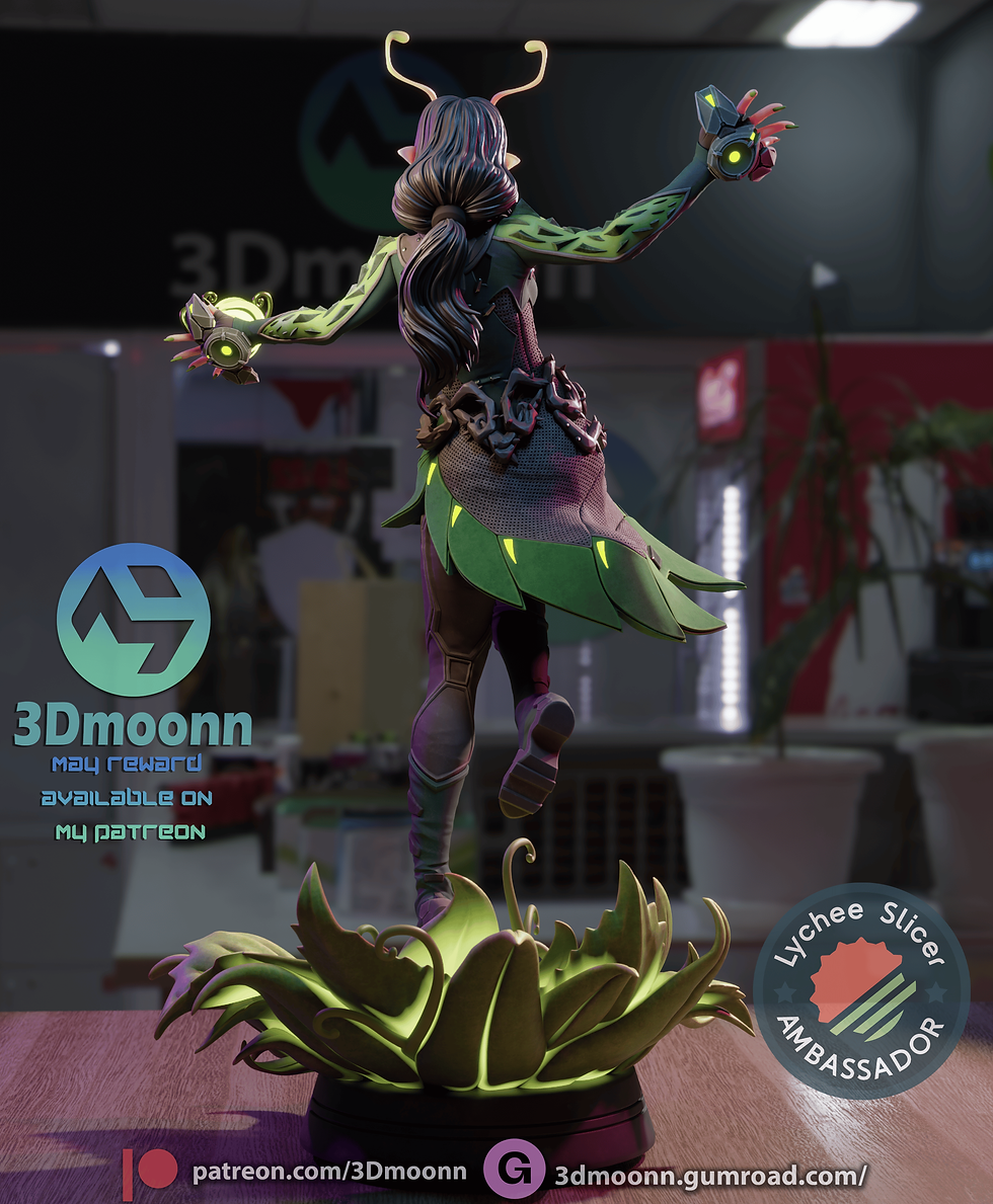 Miniaturbild: Mantis, Marvel Rivals, 1/4-1/24, Unbemalt, 3D-Druck, Figur, Statue, 3DMoonn