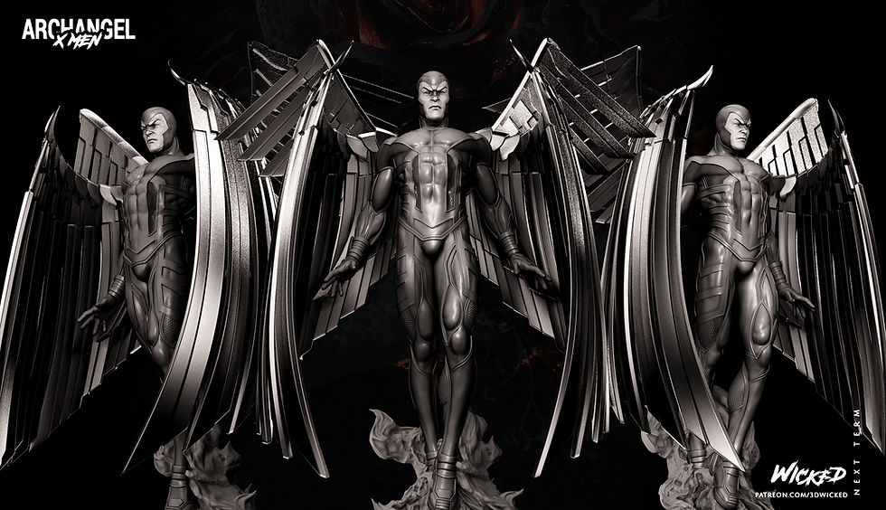 Archangel, Marvel, 1/4-1/24, Sculpture, Figur, Unbemalt, 3D-