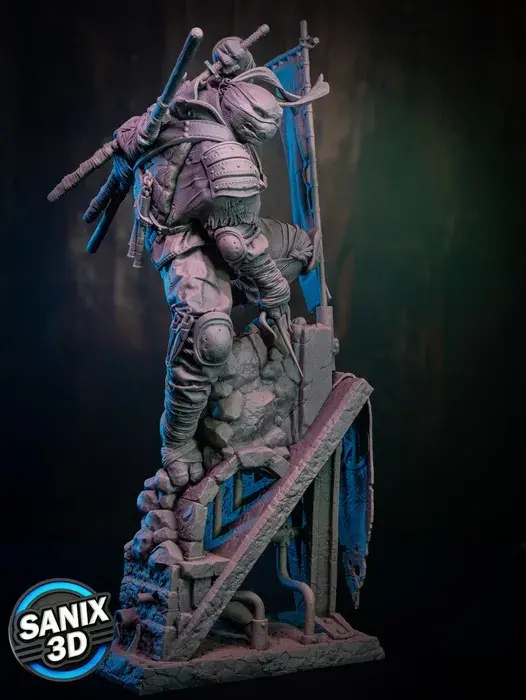 Miniaturbild: RONIN, TMNT, 1/4-1/24, Figur, Unbemalt, 3D-Druck, Statue