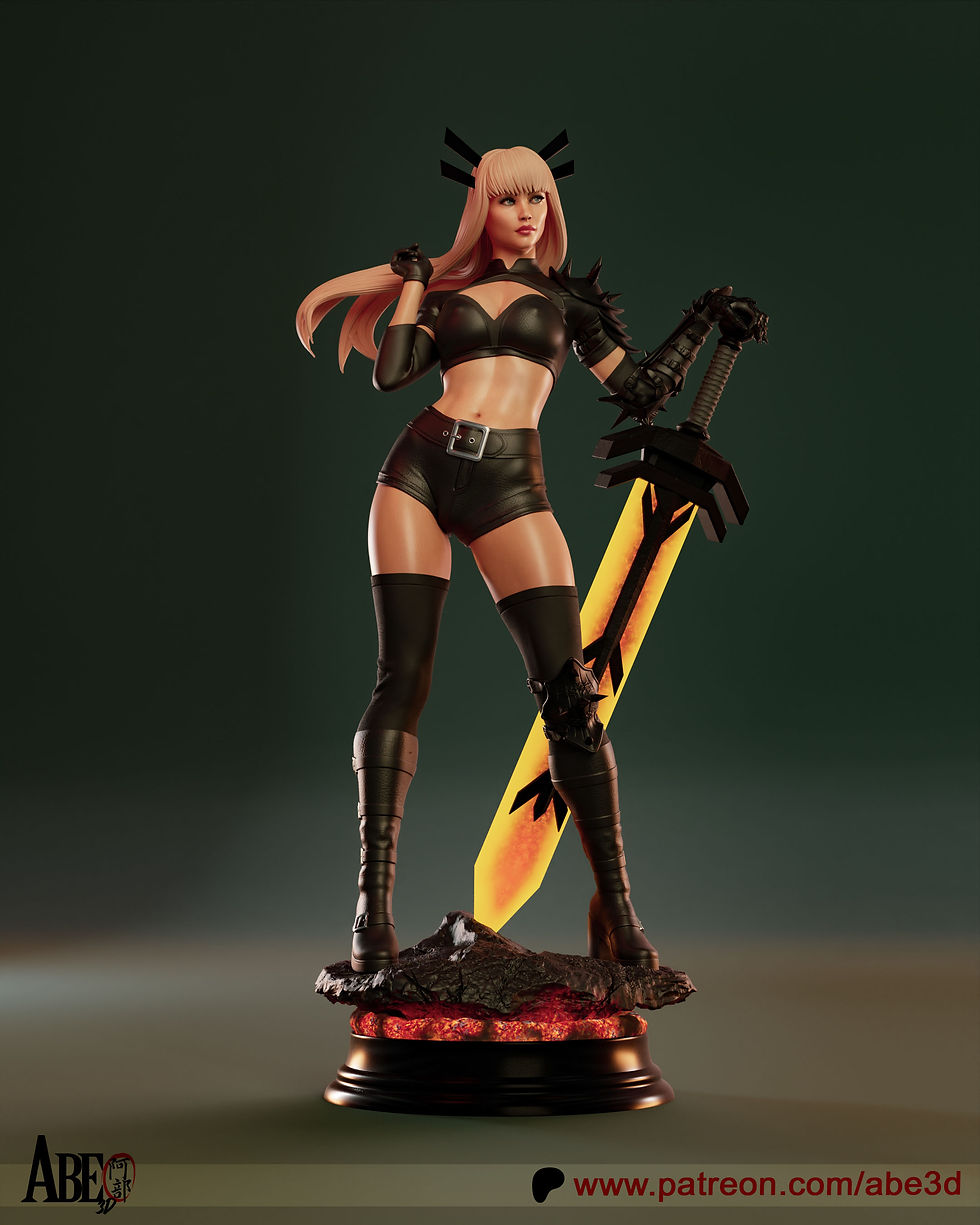 Miniaturbild: MAGIK, MARVEL, 1/4-1/24, FIGUR, UNBEMALT, 3D-DRUCK, STATUE, ABE3D, MFW