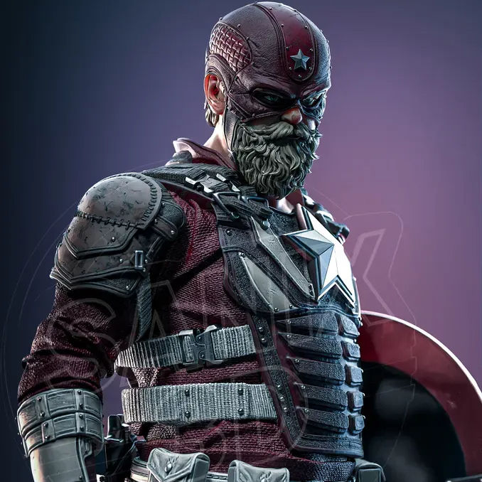 Red Guardian, Marvel, 1/4-1/24, Figur, Unbemalt, 3D-Druck, Statue, Sanix3D