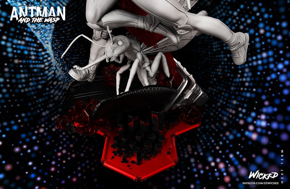 Miniaturbild: Antman & The Wasp, Marvel, 1/4-1/24, Sculpture, Figur, Unbemalt, 3D-DRUCK
