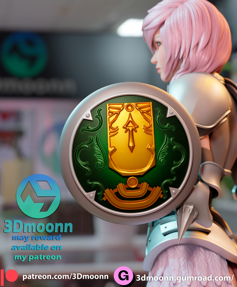Miniaturbild: LIGHTNING, FINAL FANTASY, FIGUR, FAN ART, 3D-DRUCK, STATUE, 3DMOONN, MFW