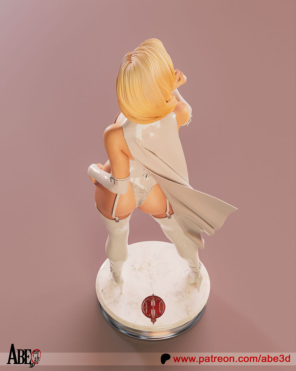 Miniaturbild: White Queen, Marvel, 1/4-1/24, Figur, Unbemalt, 3D-Druck, Statue, Abe3D