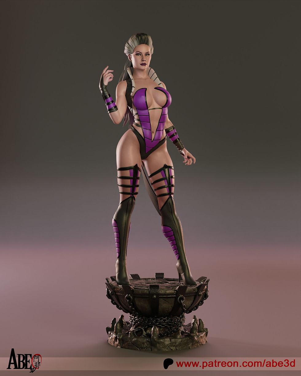Miniaturbild: SINDEL, MORTAL KOMBAT, 1/4-1/24, FIGUR, UNBEMALT, 3D-DRUCK, STATUE, ABE3D