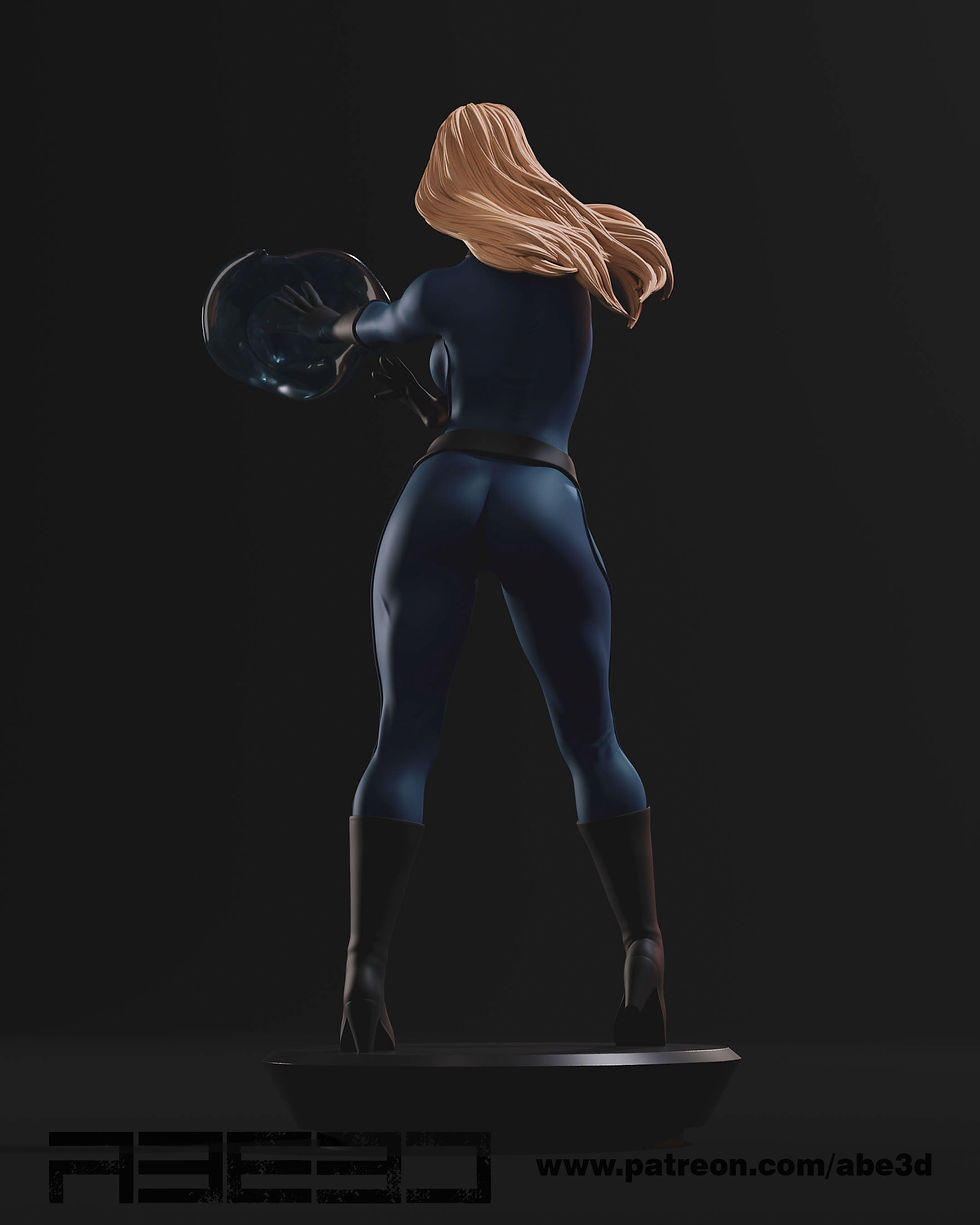 Miniaturbild: SUE STORM, MARVEL, 1/4-1/24, FIGUR, UNBEMALT, 3D-DRUCK, STATUE, ABE3D, MFW