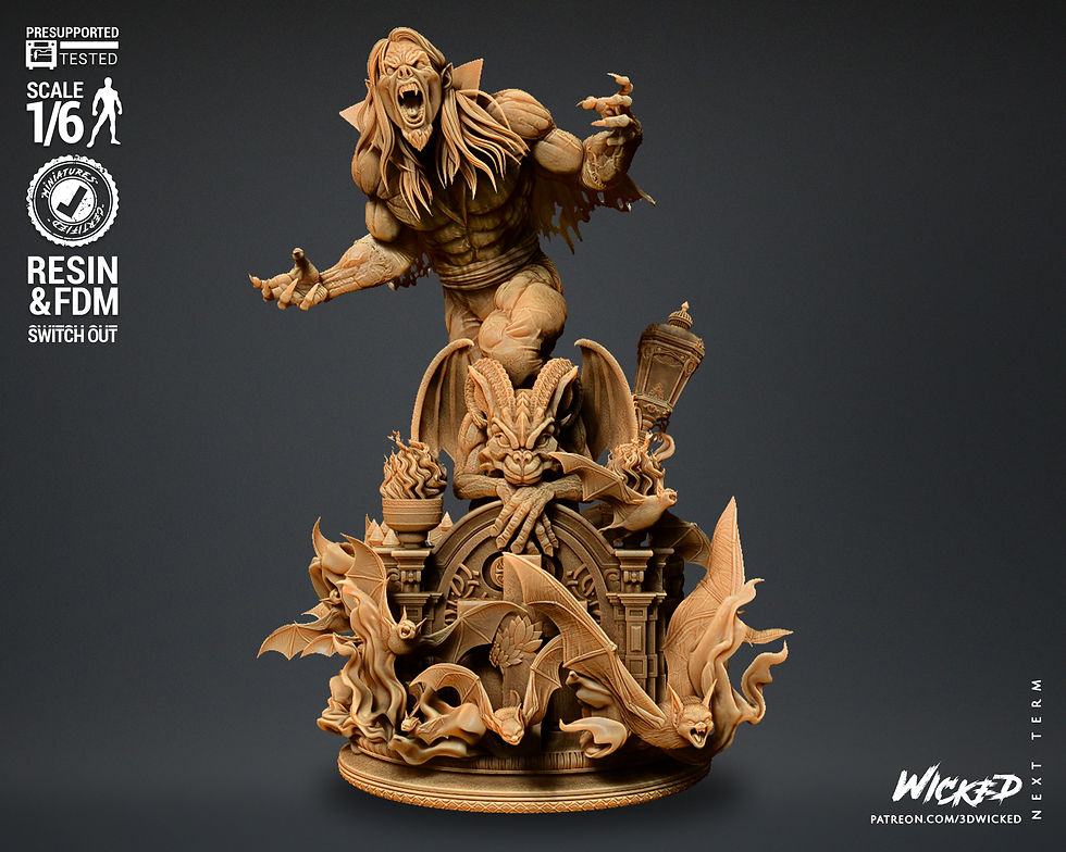 Miniaturbild: Morbius, Marvel,  1/4-1/24, Sculpture, Figur, Unbemalt, 3D-Druck,