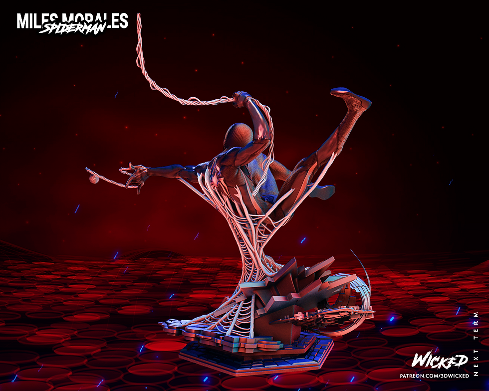 Miniaturbild: Miles Morales, Marvel, 1/4-1/24, Sculpture, Figur, Unbemalt, 3D-Druck,