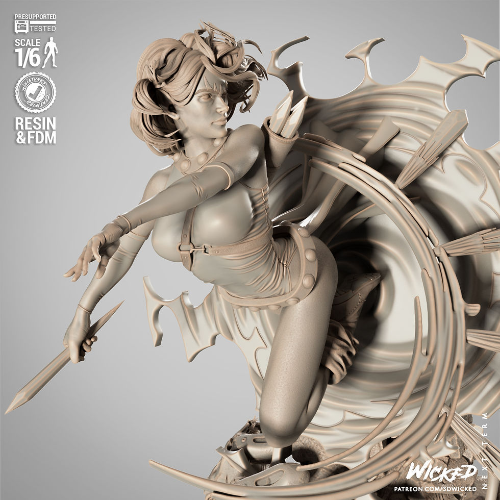 Miniaturbild: Blink, Marvel, 1/4-1/24, Sculpture, Figur, Unbemalt, 3D-Druck, Wic