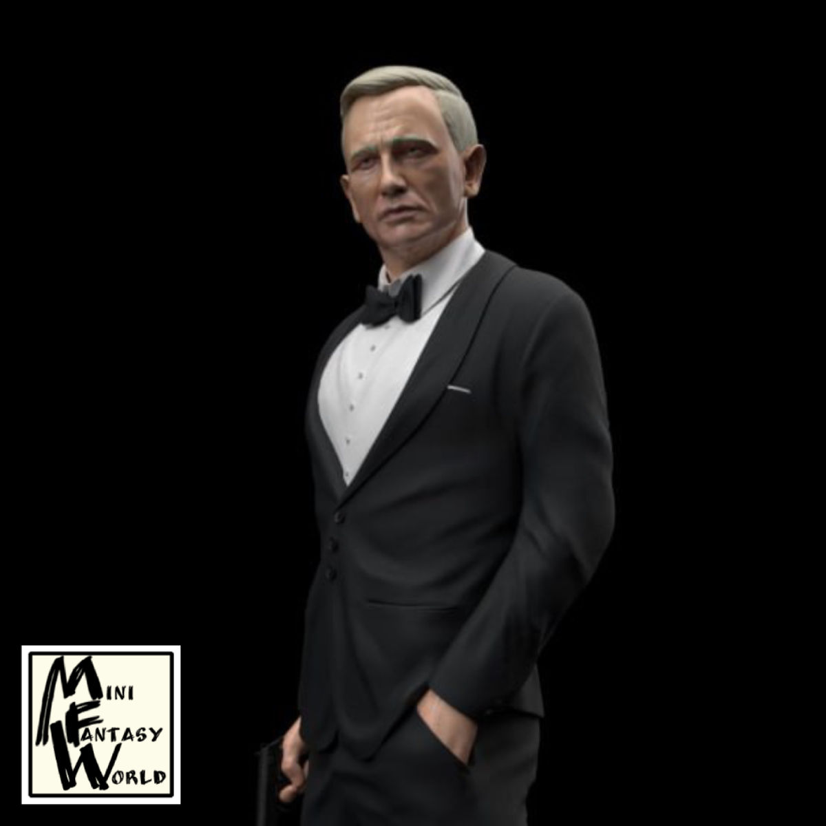 JAMES BOND ( DANIEL CRAIG ), 1/4-1/24, FIGUR, FAN ART, 3D-DRUCK, STATUE, MFW3D