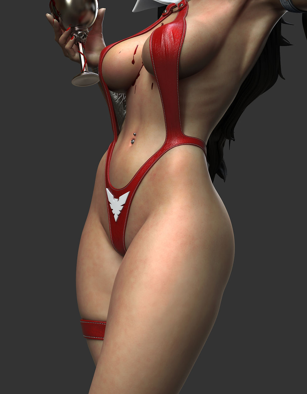 Miniaturbild: Vampirella, Marvel, 1/4-1/24, Figur, Unbemalt, 3D-Druck, Statue, Abe3D