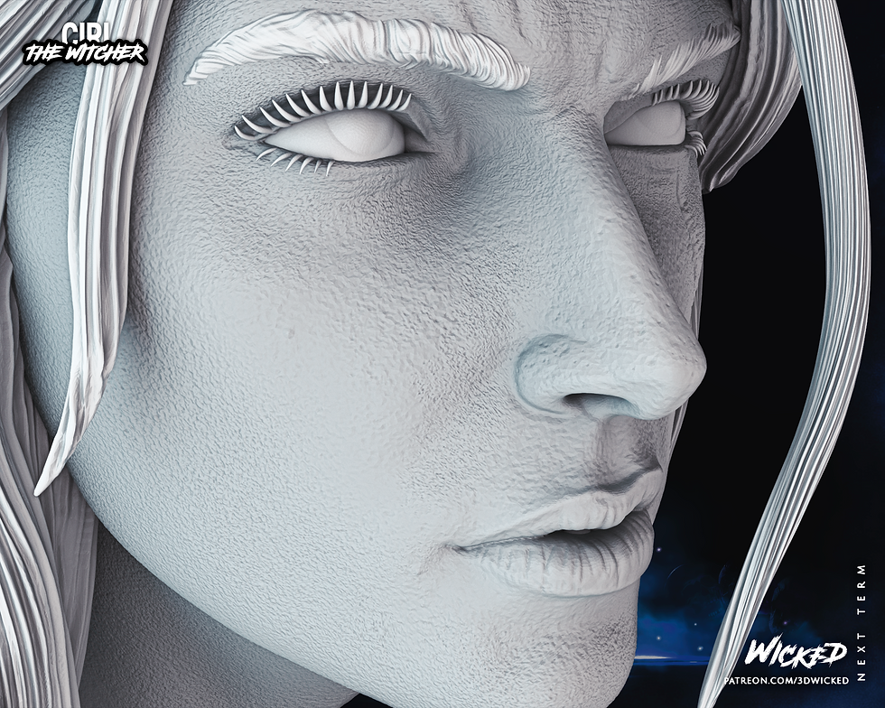 Miniaturbild: Ciri, The Witcher, 1/4-1/24, Sculpture, Figur, Unbemalt, 3D-DRUCK