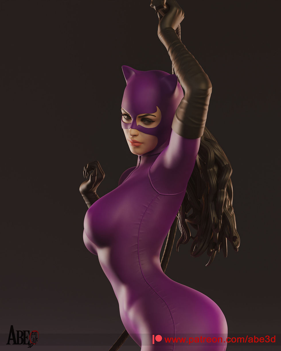Miniaturbild: CATWOMAN, DC COMICS, 1/4-1/24, FIGUR, UNBEMALT, 3D-DRUCK, STATUE, ABE3D, MFW