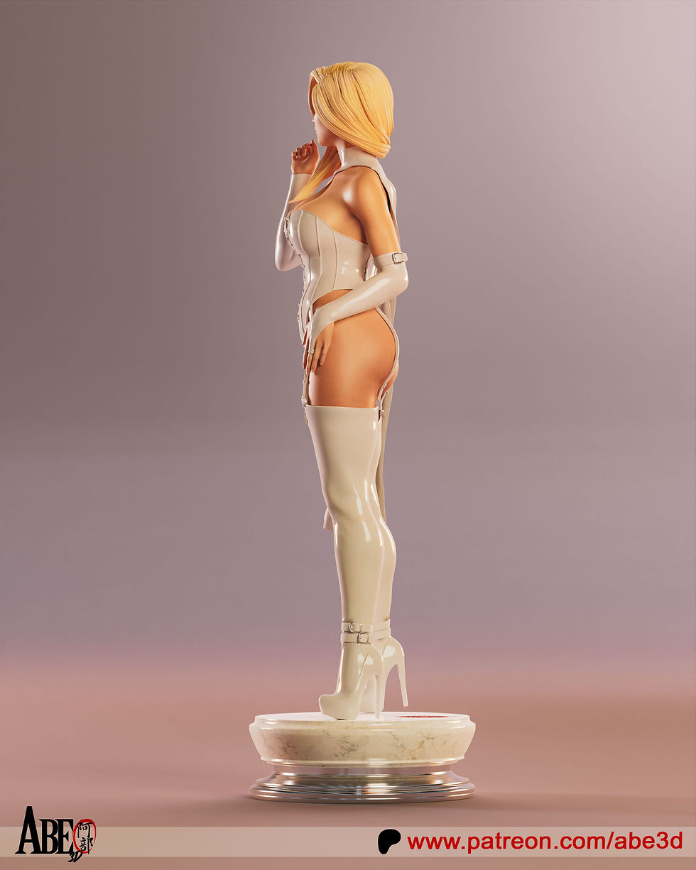 Miniaturbild: White Queen, Marvel, 1/4-1/24, Figur, Unbemalt, 3D-Druck, Statue, Abe3D
